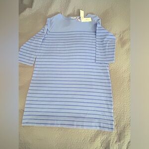Vineyard Vine blue striped casual summer dress.   XL, knee length, 3/4 sleeves.